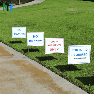 4 मिमी कोर फ्लूट प्लास्टिक यार्ड साइन्स 18x24 MIT H-PFählen यार्ड साइन्स Günstige कस्टम प्लास्टिक विज्ञापन जन्मदिन यार्ड साइन्स