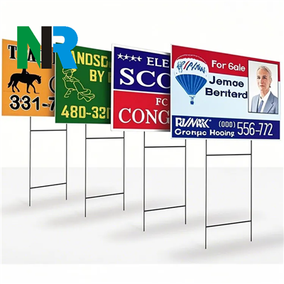 गर्म बिक्री पुन: प्रयोज्य कस्टम डिजिटल मुद्रित डबल-पक्षीय यार्ड संकेत बाहर सड़क और लॉन सजावट के लिए